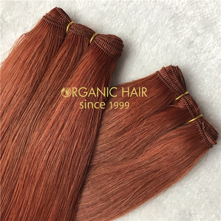 High quality human hair extensions--Hand tied weft hair extensions C18